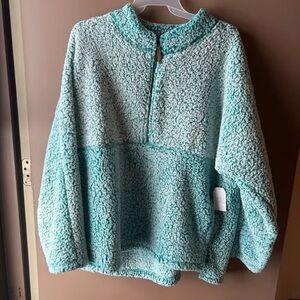 Terra & Sky Half Zip Sherpa Pullover